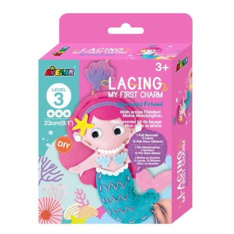 Set creativ de cusut cu tehnica siretului - Primul meu Pandantiv Sirena, nivel 3 - imagine 6